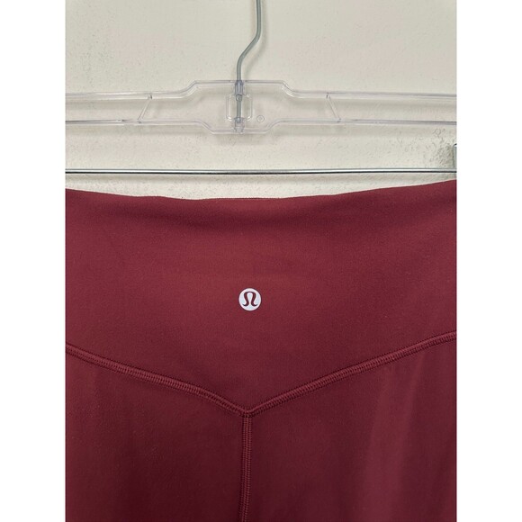 Lululemon Align Joggers Burgundy Red High Rise Athleisure Stretch Women's 10 - Picture 7 of 8